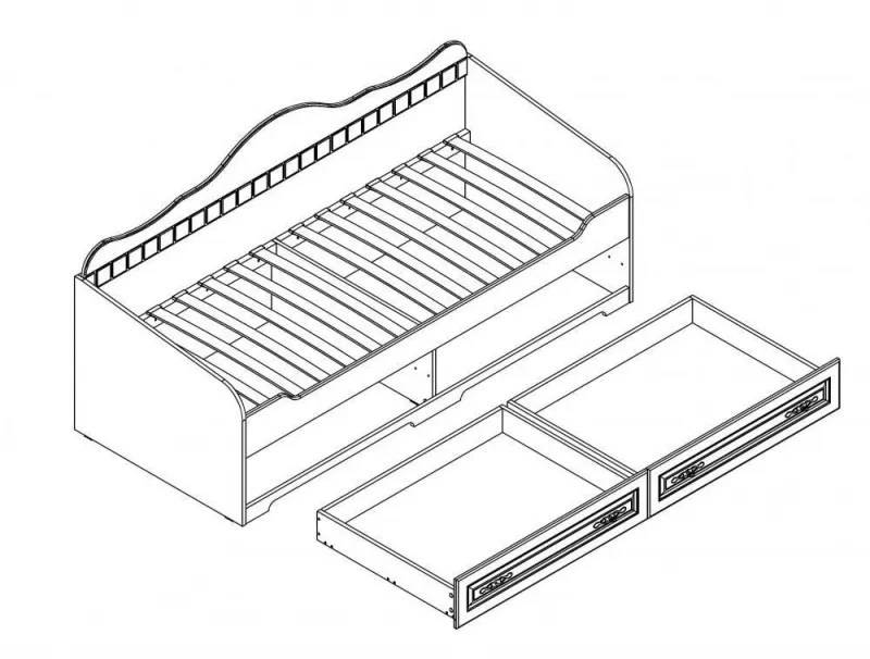 Кровать с ящиками "Прованс" детская