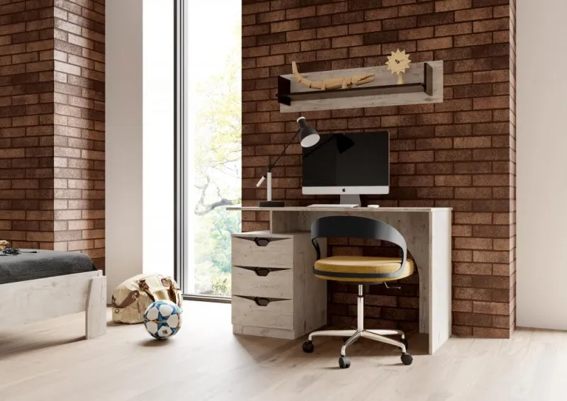 Гарнитур для молодёжной комнаты "Соренто" композиция #3 Дуб бонифаций