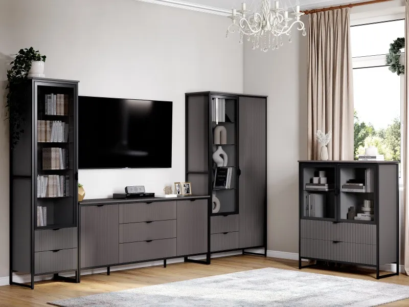 Модульная гостиная "Нора" композиция #2 Графит