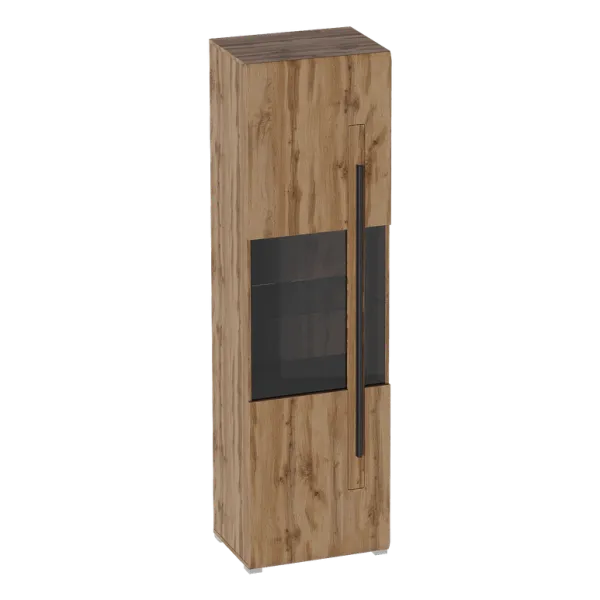 Шкаф-витрина однодверный "Ницца" гостиная дуб Вотан
