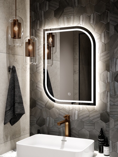 Зеркало навесное Z-17 с подсветкой вертикальное